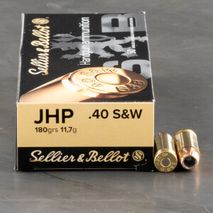 1000rds – 40 S&W Sellier & Bellot 180gr. JHP Ammo