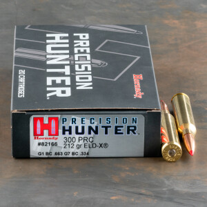 20rds – 300 PRC Hornady Precision Hunter 212gr. ELD-X Ammo