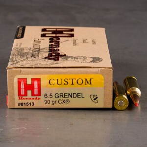 20rds – 6.5 Grendel Hornady Custom 90gr. CX Ammo
