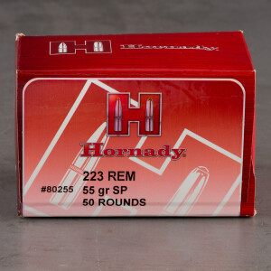 50rds – 223 Rem Hornady Custom 55gr. SP Ammo 50rds – 223 Rem Hornady Custom 55gr. SP Ammo
