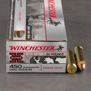 20rds – 450 Bushmaster Winchester Super-X 260gr. SP Ammo