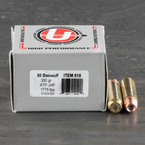 20rds – 50 Beowulf Underwood 350gr. XTP Ammo