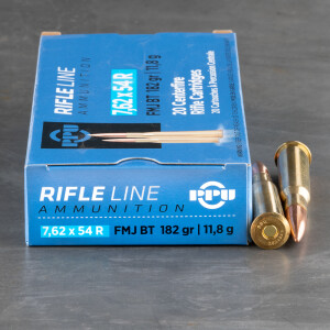 20rds - 7.62x54R Prvi Partizan 182gr. FMJ Ammo