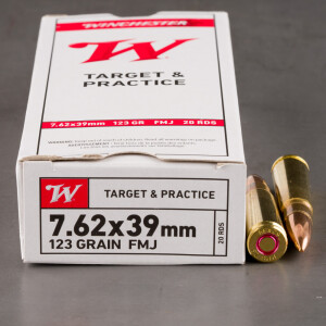 200rds – 7.62x39 Winchester 123gr. FMJ Ammo