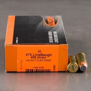 20rds – 475 Linebaugh HSM 400gr. Bonded JFP Ammo