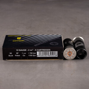 250rds – 12 Gauge Panzer Defense Lequian 2-3/4" 9 Pellet 00 Buckshot Ammo