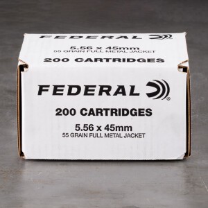 200rds – 5.56x45 Federal American Eagle 55gr. FMJ Ammo
