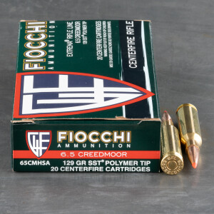 20rds – 6.5 Creedmoor Fiocchi 129gr. SST Ammo