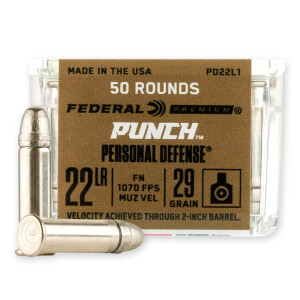 50rds – 22 LR Federal Punch 29gr. FN Ammo