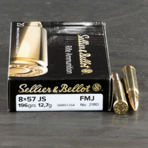 20rds - 8mm Mauser Sellier & Bellot 196gr. FMJ Ammo