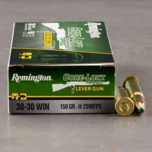20rds – 30-30 Remington Core-Lokt Tipped Lever Gun 150gr. Polymer Tip Ammo