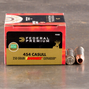 20rds - 454 Casull Federal Vital-Shok 250gr. Barnes Expander HP Ammo