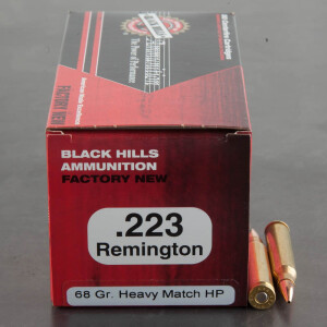 50rds - 223 Black Hills 68gr. Heavy Match Hollow Point Ammo