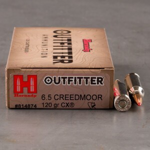 20rds – 6.5 Creedmoor Hornady Outfitter 120gr. CX Ammo