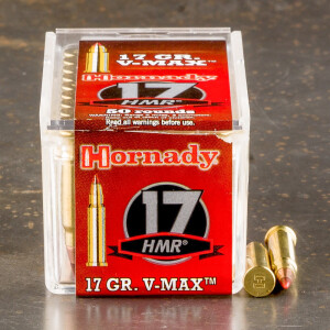 50rds – 17 HMR Hornady Varmint Express 17gr. V-MAX Ammo