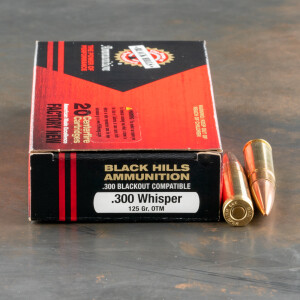 20rds – 300 AAC Blackout Black Hills 125gr. OTM Ammo