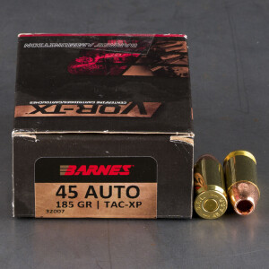 20rds – 45 ACP Barnes VOR-TX 185gr. TAC-XP Ammo
