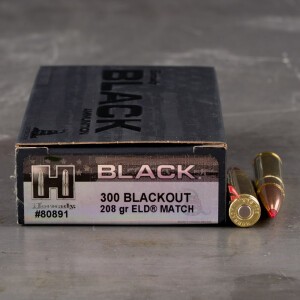 200rds – 300 AAC Blackout Hornady BLACK 208gr. ELD Match Ammo