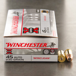 50rds – 45 ACP Winchester WinClean 230gr. BEB Ammo - Law Enforcement Trade-In