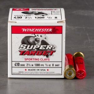 25rds – 410 Bore Winchester Super Target 2-1/2" 1/2oz. #8 Shot Ammo
