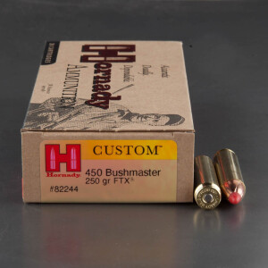 200rds - .450 Bushmaster Hornady 250gr FTX Ammo
