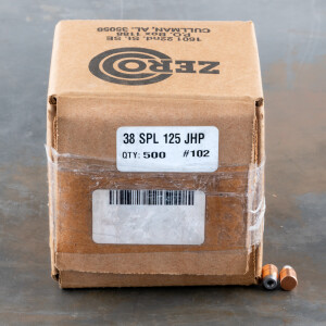 500pcs - 38 / 357 Cal .357" Dia Zero 125gr. JHP Bullets