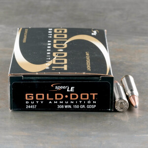 500rds – 308 Win Speer Gold Dot 150gr. SP Ammo