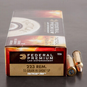 500rds - .223 Federal LE Tactical TRU 55gr. SP Ammo