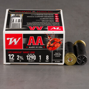 250rds – 12 Gauge Winchester AA Lite Handicap 2-3/4" 1oz. #8 Shot Ammo