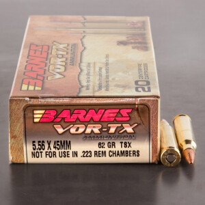 200rds – 5.56x45 Barnes VOR-TX 62gr. TSX BT Ammo