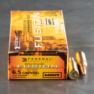 20rds – 6.5 Grendel Federal Fusion Rifle 120gr. SP Ammo