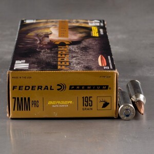 20rds – 7mm PRC Federal 195gr. Elite Hunter Ammo