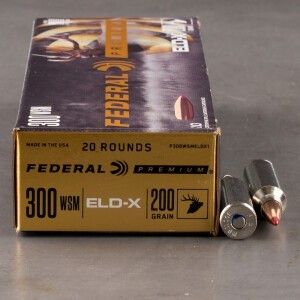 20rds – 300 WSM Federal 200gr. ELD-X Ammo