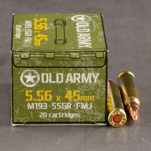 540rds – 5.56x45 Old Army 55gr. FMJ M193 Ammo