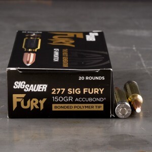 20rds – 277 Fury Sig Sauer Hybrid Hunter 150gr. AccuBond Ammo