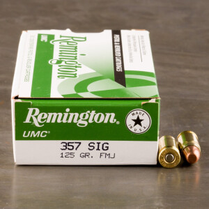 50rds - 357 Sig Remington UMC 125gr. FMJ Ammo
