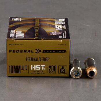20rds – 10mm Federal Personal Defense HST 200gr. JHP Ammo