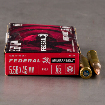 500rds – 5.56x45 Federal American Eagle 55gr. FMJ Ammo