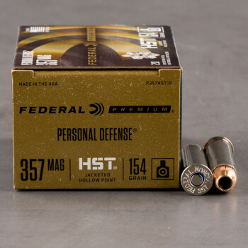 20rds – 357 Magnum Federal HST 154gr. JHP Ammo