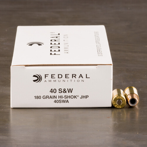40 Smith & Wesson Ammunition for Sale. Federal 180 Grain Jacketed