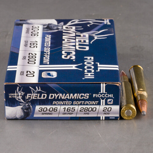 30-06 Ammo - 20 Rounds of 165 Grain Pointed Soft Point Boat-Tail