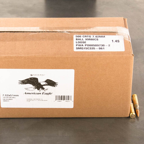 Bulk 308 Winchester (7.62X51) Ammo by Federal for Sale - 500 Rounds