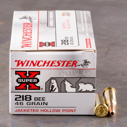 218 Bee Ammo - 50 Rounds of 46 Grain Hollow Point by Winchester