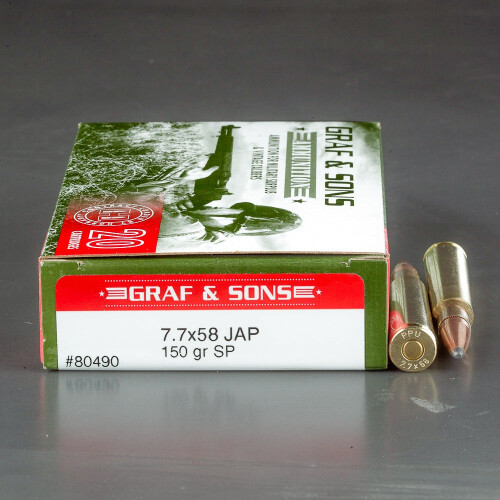 7.7 JAP Ammo - 20 Rounds of 150 Grain Soft-Point (SP) by Hornady